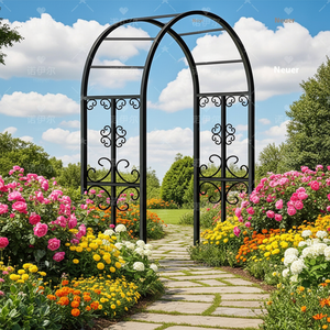 Nouveau <span class=keywords><strong>fer</strong></span> arc fleur support escalade support Villa jardin parc cour chez l'habitant plante support mariage arc - Product Image 3