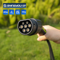 Kabel Pengisian Daya Mobil Listrik SHINEYOU 16A 3 Fasa 5m IEC 62196-2 Tipe 2 ke Tipe 2 EV (Hanya Grosir)