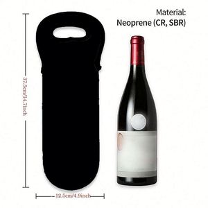 Porta Botellas Doble de Neopreno Personalizado, Funda para Vasos, Sublimación, Porta Botellas de Vino de Neopreno de 750 ml - Product Image 2