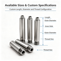 Tube de gaine en aluminium usiné CNC de précision sur mesure, composants métalliques usinés OEM ODM, pièces métalliques CNC, fabrication chinoise
