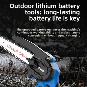 Hot Selling DIY Outdoor Portable 6inch 8inch Lithium Battery Industrial Mini Chain <b>Saw</b> OEM Brushless Motor 600-750W 58cc - Product Image 3