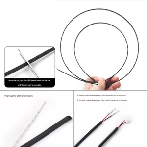 Kit d'éclairage d'ambiance LED RGB 12V pour voiture, bande lumineuse intérieure en acrylique, éclairage dissimulé pour le plancher, les portes et les compartiments de rangement, amélioration de l'éclairage - Product Image 3
