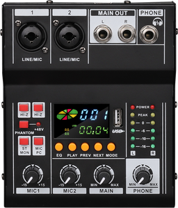 Console de mixage audio mini DJ 2 canaux 4226, carte son pour studio à domicile et diffusion en direct - Product Image 2