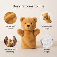 Marioneta de Mano Interactiva de Peluche Suave de 25 cm, Juguete de Animal Personalizable para Niños y Adultos, para Niños Pequeños a Partir de 2 Años