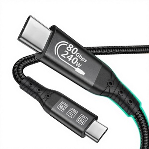 สายเคเบิลธันเดอร์โบลท์ 5 ยูเอสบี 4, ยูเอสบี-ซีสูงสุด 120Gbps, 240W PD3.1 การชาร์จอย่างรวดเร็ว, การถ่ายโอนข้อมูล 80Gbps, ใช้งานร่วมกับอัลตร้าแมคบุคโปร - Product Image 1
