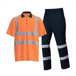Chemises polo haute visibilité à <span class=keywords><strong>s</strong></span>échage rapide personnalisées, pantalons de travail, vêtements de travail routier, t-shirts d'été avec pantalon - Product Image 2
