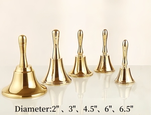Franse Handgeschudde Bellen, Koperen Klokken Voor Kerstbestelling En Schotelbezorging Religieuze Rituele Bel - Product Image 6