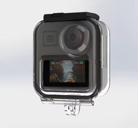 Boîtier étanche pour caméra d'action 20M avec écran tactile haute sensibilité, interrupteur à bouton en acier inoxydable 316, coque PC