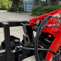 Mini-chargeuse sur chenilles XC1100 homologuée CE avec longue durée de vie, accessoire de tranchage et commande par joystick multifonctionnel pour l'agriculture