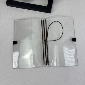Copertina Minimalista in Vinile Trasparente <span class=keywords><strong>A6</strong></span> per Agenda da Viaggio Sottile, con Elastico, Ricaricabile, per Uso in Ufficio e in Viaggio - Product Image 1
