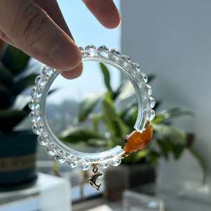 Vendite calde fai da te braccialetto di quarzo chiaro naturale pietre curative occhio di tigre lumaca braccialetto fossile per moda indossare regali - Product Image 4