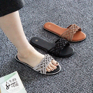 High-quality Summer New Design Fashionable Anti-slip and Wear-resistant Wholesale Flat Water-bead Ladies' Sandals and <b>slippers</b> - Product Image 1