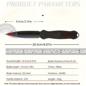 Cuchillo Táctico de Supervivencia Personalizable de Doble Filo 133, para Camping y Caza, con Mango G10, para Defensa Personal, con Hoja Fija de Acero Inoxidable 8CR13MOV, OEM - Product Image 6