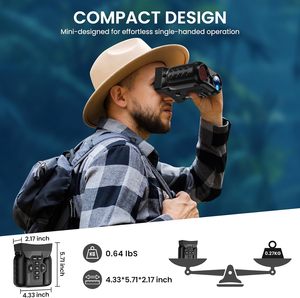 Lunettes de Vision Nocturne 4K pour Adultes Jumelles Thermiques Zoom 10X Carte TF <span class=keywords><strong>Infrarouge</strong></span> à 9 Niveaux de 32 Go Design Compact Photo Vidéo - Product Image 2