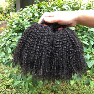 Cabello Afro Rizado 4C Popular para Personas Negras, Proveedor Chino <span class=keywords><strong>de</strong></span> Cabello Afro Kinky Natural Eurasio, Paquetes <span class=keywords><strong>de</strong></span> Cabello Humano Natural al por Mayor - Product Image 4
