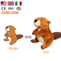 Peluche d'écureuil super douce, peluche de raton laveur mignonne, jouets en peluche amusants, poupée en peluche d'écureuil