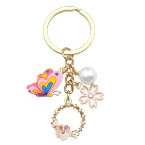 Colgantes de Bolsa Personalizados con Diseño de Mariposas y Flores Pequeñas, Llaveros Frescos y Dulces, Colgantes Pequeños para Parejas y <span class=keywords><strong>Mejores</strong></span> Amigos - Product Image 1