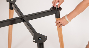 Nhà Hàng 4 Chỗ Ngồi Bằng Gỗ Phòng Bếp Bóng Trắng MDF Top Hình Chữ Nhật Bàn Ăn Cho Không Gian Nhỏ - Product Image 6