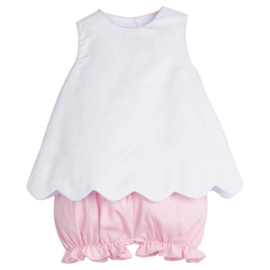 Abito classico con grande fiocco Seersucker vestito neonato con volant e Set di fiori abiti personalizzati per bambini in cotone - Product Image 5