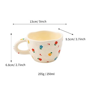 Korean Hand-Made High-End <b>Mug</b> Customized High Temperature Resistant Microwave Safe Dishwasher Safe Porcelain Household Milk <b>Mug</b> - Product Image 6