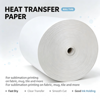 Papier d'impression par sublimation en rouleau jumbo de grande taille, 30 g/m² à 100 g/m², pour tissus en polyester et vêtements, fourni par l'usine
