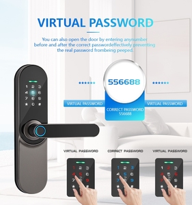 Bonisi Hợp kim nhôm vân tay Ba lô cửa trượt thông minh khóa phía trước ổ khóa kỹ thuật số khóa cửa thông minh khóa - Product Image 3