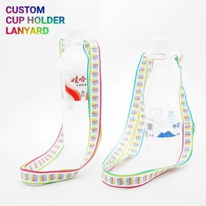 Custom Print Polyester Cup Holder Lanyard Commuter Travel Water Bottle Holder Portable Accessory Lanyard - Product Image 1