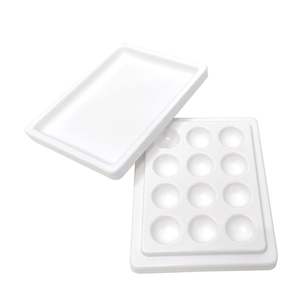 Piatto in Ceramica a 12 Pozzetti per Tecnici Dentali, per Smaltatura e Colorazione, per Polvere di Porcellana, per la Costruzione di Tonalità, Vassoio Modificato per Colorazione - Product Image 1