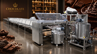 Machine de fabrication de pépites de chocolat de haute qualité à contrôle facile, machine de formage de pépites de chocolat avec tunnel de refroidissement