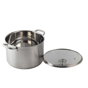 Venta caliente cocina cocinar ollas de sopa grandes de acero inoxidable grandes utensilios de cocina sartenes juegos con tapa - Product Image 5