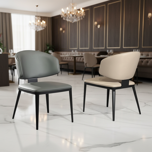 Silla <span class=keywords><strong>de</strong></span> Comedor Moderna <span class=keywords><strong>de</strong></span> Cuero Blanco, Diseño Ecológico, Patas <span class=keywords><strong>de</strong></span> Metal, para Hogar, Hotel, Restaurante, Villa, Oficina, <span class=keywords><strong>Bodega</strong></span>, Parque - Product Image 3