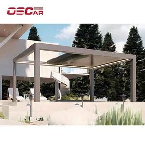 Grande Gazebo in alluminio da 10x13 piedi tenda padiglione parasole giardino Patio festa con telaio tenda rete Pergola retrattile - Product Image 1