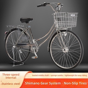 Bicicleta Urbana China <span class=keywords><strong>de</strong></span> Acero Inoxidable con Triple Velocidad para Hombre y Mujer, Frenos <span class=keywords><strong>Lola</strong></span>, Pedales <span class=keywords><strong>de</strong></span> Aleación <span class=keywords><strong>de</strong></span> Aluminio, Transfronteriza - Product Image 3