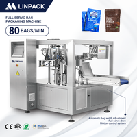 Machine d'emballage de sachets préformés pour poudre de cacao et poudre de lait, contrôle servo complet, haute qualité, directement de l'usine LINPACK
