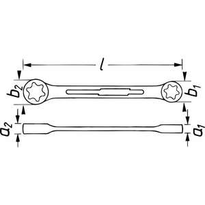 ทอร์609-E10XE12ซ์ฮาเซท®ประแจสองกล่องประแจตรง-ประแจวงแหวน4000896024650 - Product Image 2