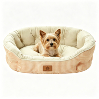 Lits pour animaux de compagnie en mousse à mémoire de forme personnalisés, canapé-lit de luxe imperméable avec housse amovible pour chiens et chats de grande, moyenne et petite taille
