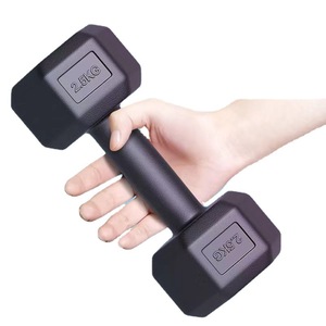 ยางดัมเบลหกเหลี่ยมทำจากซีเมนต์เป็นมิตรต่อสิ่งแวดล้อมน้ำหนักเบา2.5กก. และน้ำหนักเบาจาก<span class=keywords><strong>100lbs</strong></span> - Product Image 2