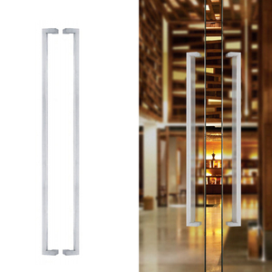 Đơn giản hai mặt cửa kính xử lý cho đồ nội thất trong nhà tùy chỉnh màu sắc <span class=keywords><strong>SS</strong></span> 304 316 Ống Vuông cửa chính xử lý - Product Image 3