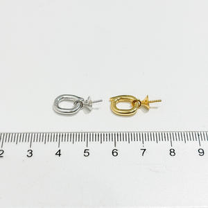 Pendentif en argent S925 avec boucle édition légère, perles plates de 10 à 15 mm, support vide pour colliers de perles DIY, accessoire 31121 - Product Image 4