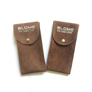 Yeni lüks tasarım özel logo baskılı küçük zarf flep kadife takı çantası süet parfüm torbalar Snap düğmesi ile - Product Image 6