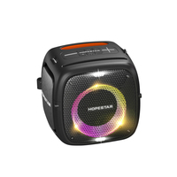 Hopestar Party Een IPX6 Waterdichte Bluetooth Speaker Karaoke Draagbare Outdoor Speaker Met 2 Microfoons.