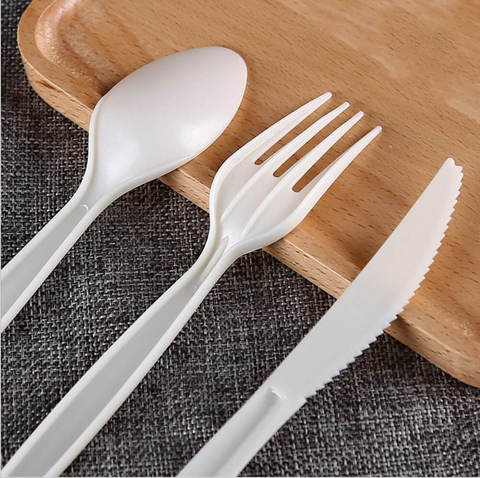 Culery Corn Starch Cutlery Set Compatible Biodegradable Knife