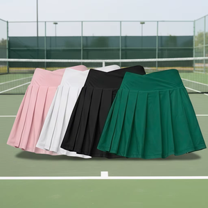 Service de fabrication sur mesure de jupes de golf sportives pour femmes, mini-jupes plissées taille haute, séchage rapide, en spandex, broderie, usine - Product Image 1