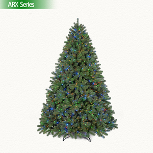 Sapin de Noël artificiel vertical - Écologique, haute qualité, 7,5 pieds, décoré avec des lumières LED pour une utilisation en intérieur - Product Image 1