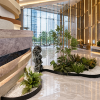 Panneau mural flexible en travertin imperméable MCM pour façade d'hôtel, hall intérieur, revêtement mural moderne en pierre artificielle souple pour la maison