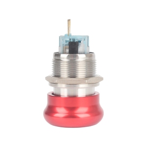 Bouton d'arrêt d'urgence rotatif en métal à tête de champignon rouge IP65 de 16 mm/19 mm/22 mm avec LED 250 V 1NO1NC 5 A - Product Image 5