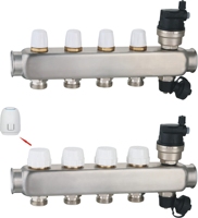 Dernier modèle de système de chauffage par le sol radiant PEX avec collecteur en acier inoxydable et débitmètre, style traditionnel, 230V, pour usage domestique