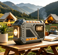 Solar-Handkurbel-Notfallradio AM/FM-Empfänger Wiederaufladbare Batterie USB-Betrieben SOS-Taschenlampe für Outdoor- und Wetterberichts-Einsatz
