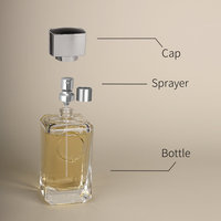 Flacon de parfum en verre givré avec logo personnalisé, 100 ml, flacons de luxe avec pompe pulvérisatrice pour huile de parfum, flacon pulvérisateur avec emballage en boîte