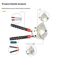 Gunting Pemotong Kabel Tipe Ratchet J40/J52 Tang Pemotong Kabel Baja Berlapis Tembaga-Aluminium Universal